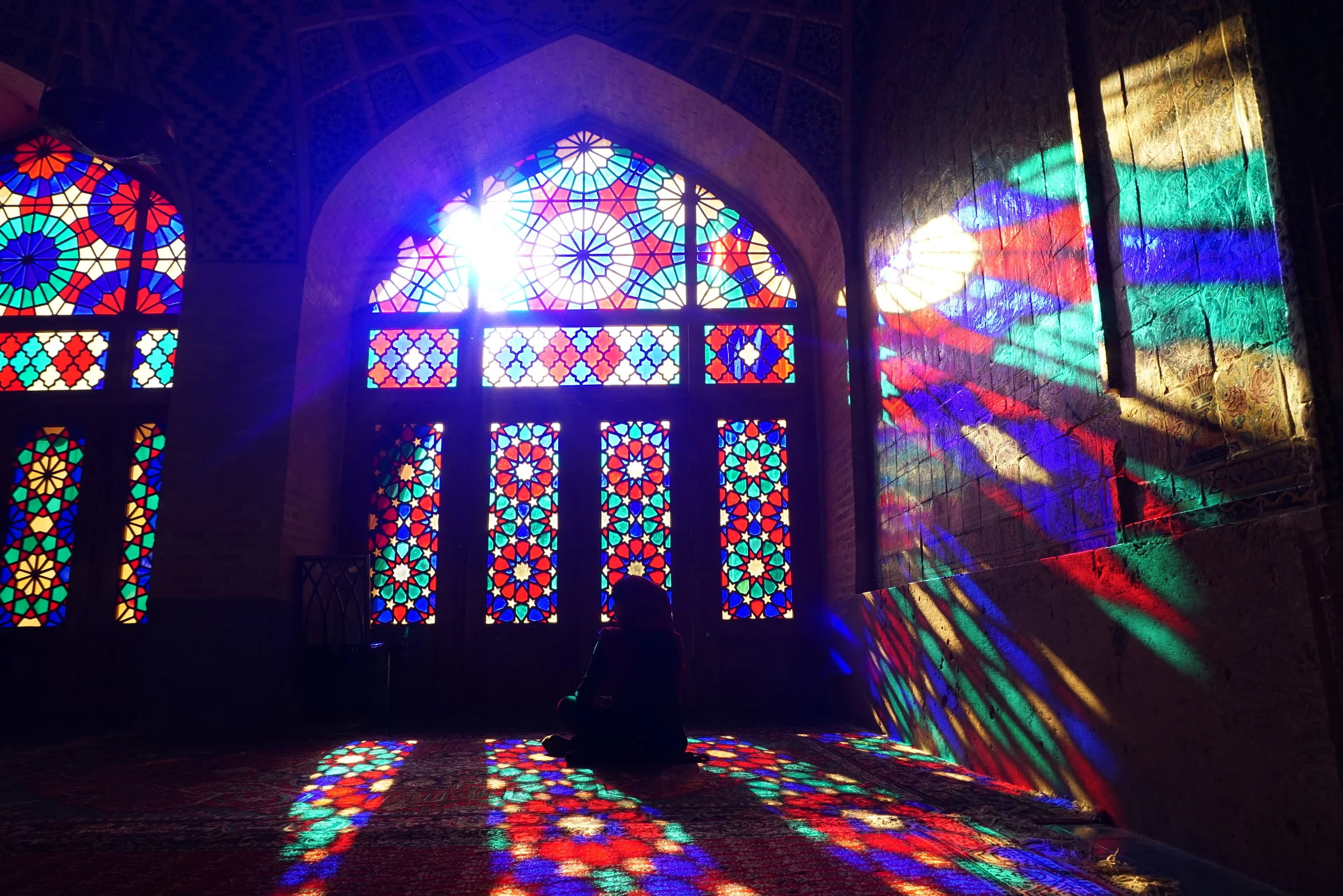 The stunning Nasir Ol Mosque - this is a place where truly light and worship intertwin