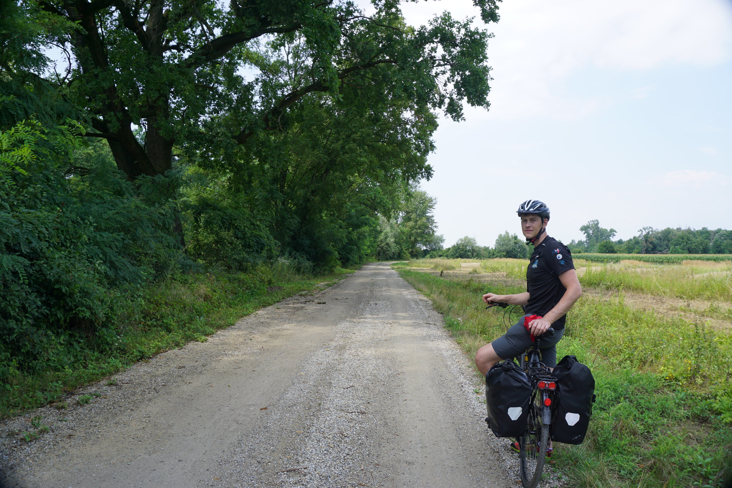 Starting out in Vienna with the countryside in view.