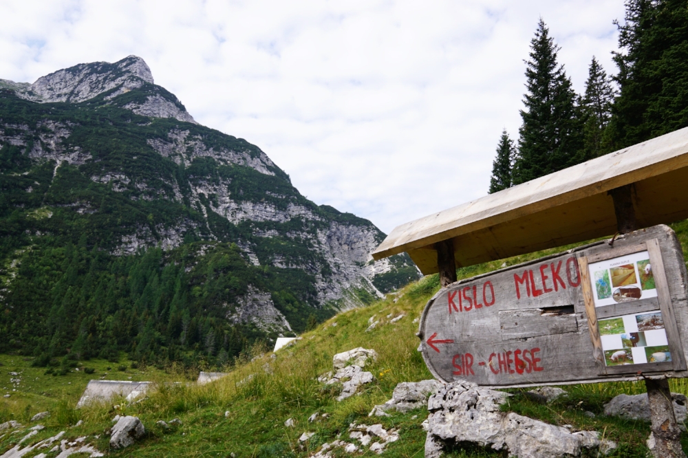 A cottage selling the Keslo Mleko cheese just few steps before the lake