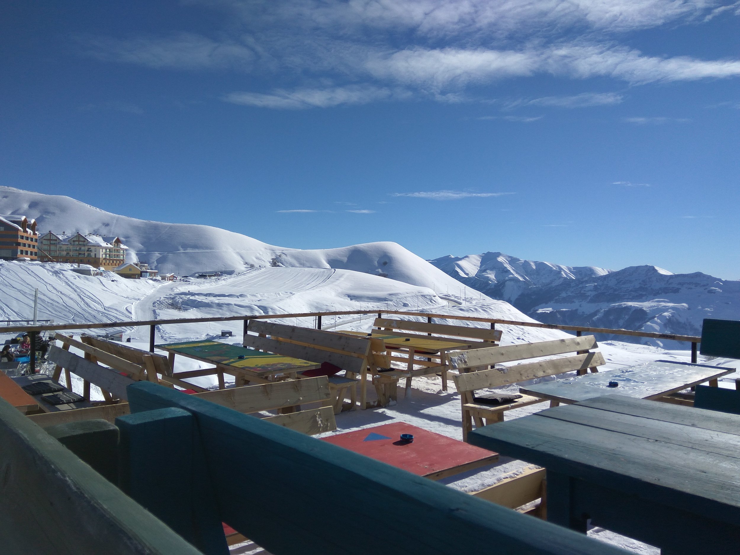 Skiing in the Caucasus, the best places to travel in December and January while looking over the mountains