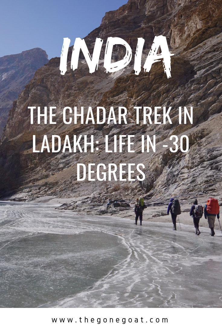-30 and freezing cold temperatures - The Chadar Trek in Ladakh. Ever wondered what's it like to experience trekking in India's most wildest trek in Ladakh? #India #Ladakh #ChadarTrek #Hiking #Himalayas #Trekking