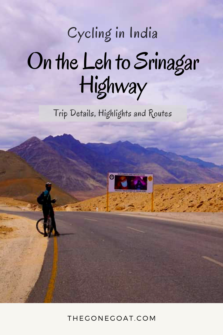 Cycling or Cycle Touring in India is quite the dream: The snow-peaks, the contentment, the thin clear air and general sense of exhilaration teaches you to slow down and appreciate the many colours of nature. #Cycling #CycleTouring #India #Asia #BicycleTouring #Ladakh #Srinagar #Himalayas