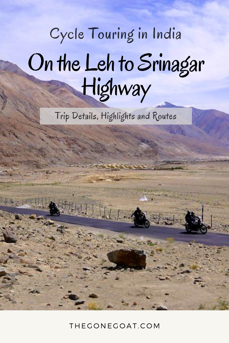 Cycling or Cycle Touring in India is quite the dream: The snow-peaks, the contentment, the thin clear air and general sense of exhilaration teaches you to slow down and appreciate the many colours of nature. #Cycling #CycleTouring #India #Asia #BicycleTouring #Ladakh #Srinagar #Himalayas