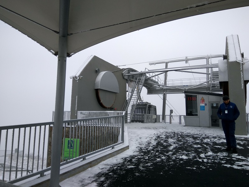The wings of Tatev ropeway in Winter in Armenia
