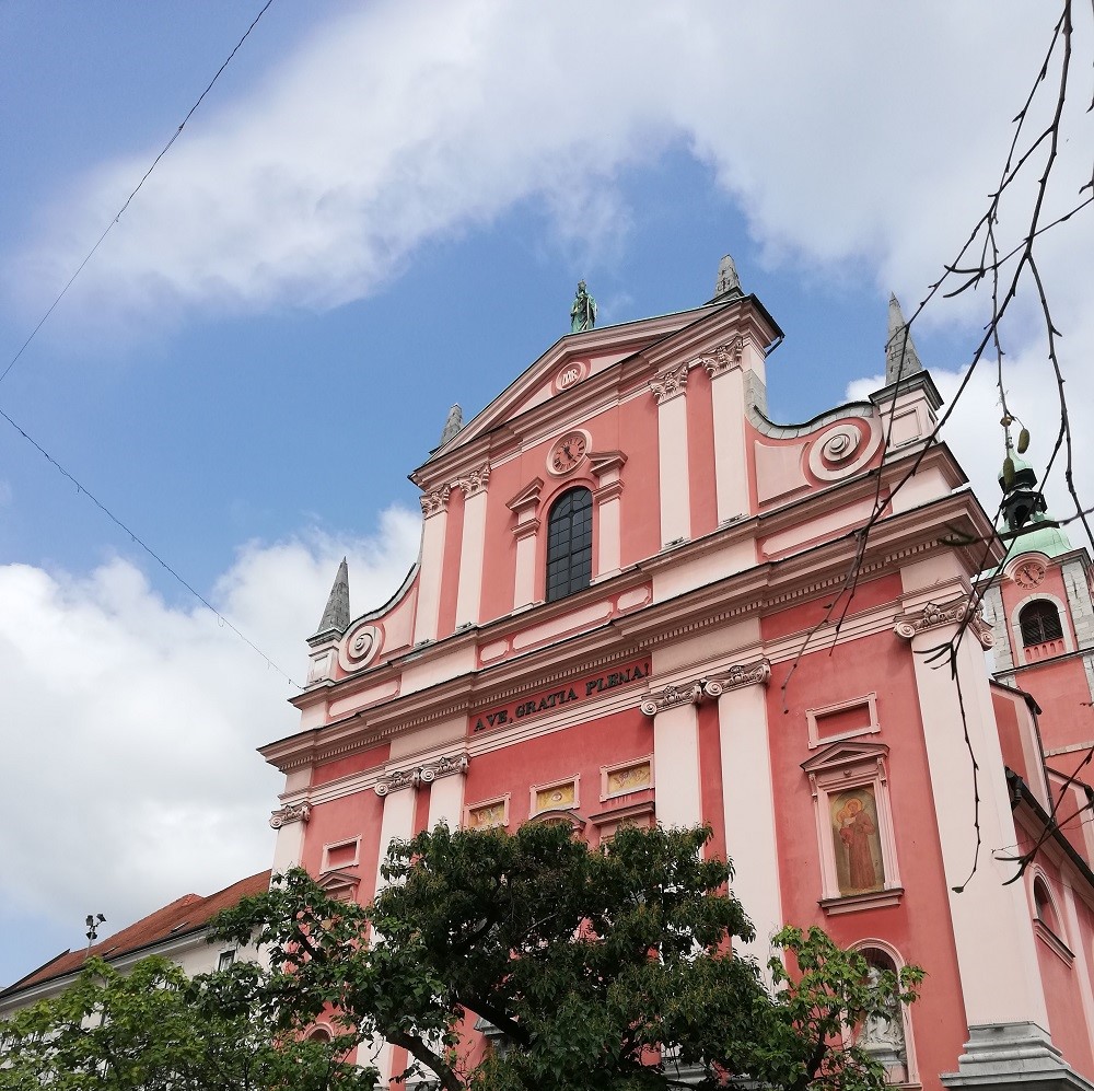 At the Preseren Square in Slovenia