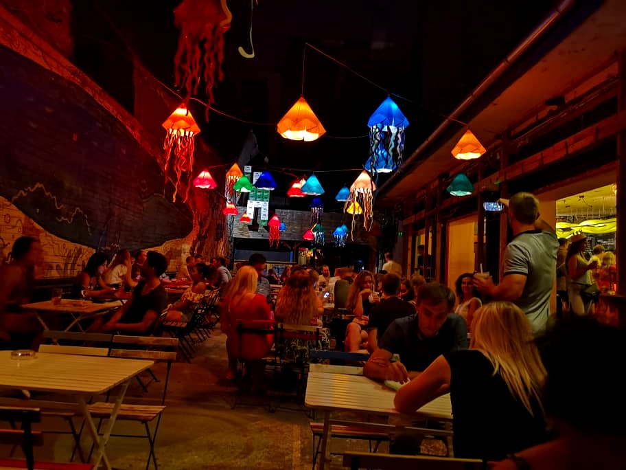 The ruin bars of Budapest, known for it’s derelict buildings and industrial spaces.
