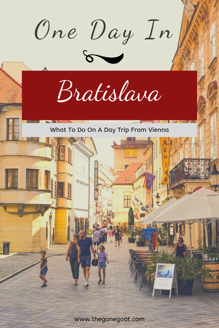 It was the odd juxtaposition of skyscrapers against the old-town cobbled-streets that brought new life and quirks to the city’s landscape. Here are some of the things to do in Bratislava in one day if you’re on a day trip from Vienna. #Bratislava #Slovakia #OneDayInBratislava #DayTripVienna #Europe #Danube #SoloDestinations #TravelEurope #Travel