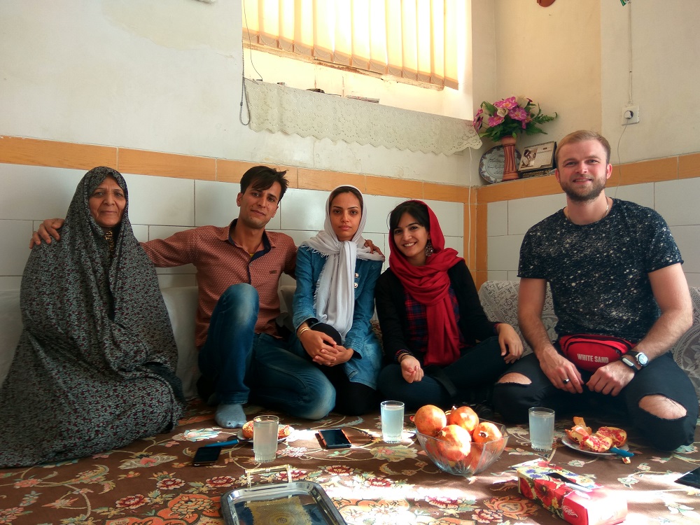 we were graciously welcomed to their house and they fed us pomegranates and a local noodle, eggplant dish.