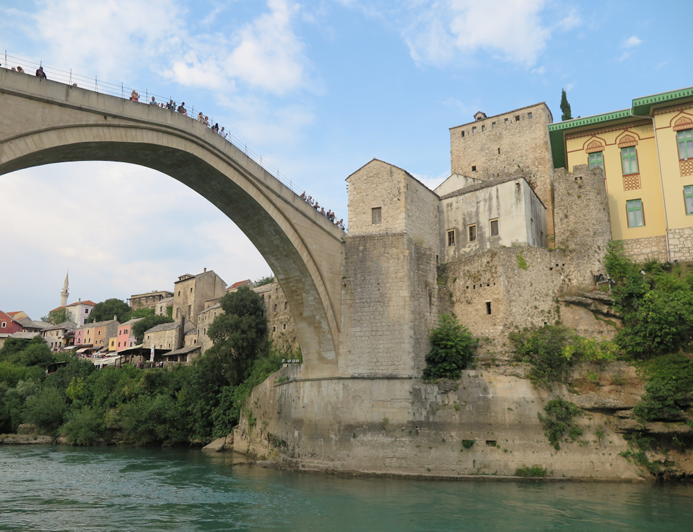 Visit the iconic Stari Most bridge and watch the daring divers leap into impossibly shallow waters.
