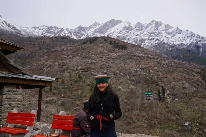 My kinnauri cap in the Himalayas
