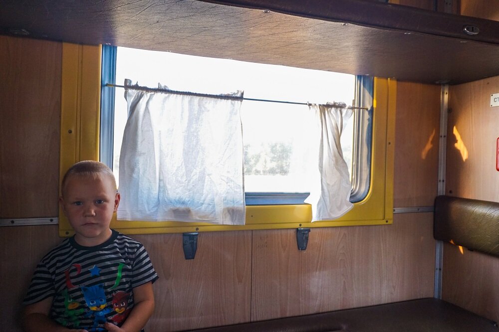Staring games with a cute Russian-Kyrgyz boy