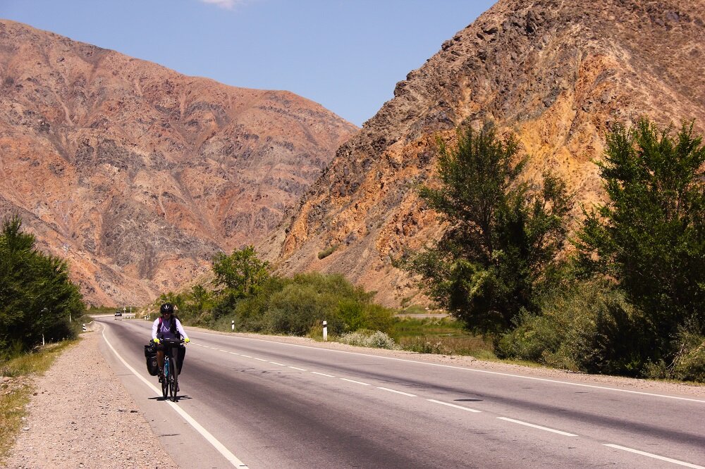 Rocky, and harsh mountains stood at every bend making our ride quite a scenic one.