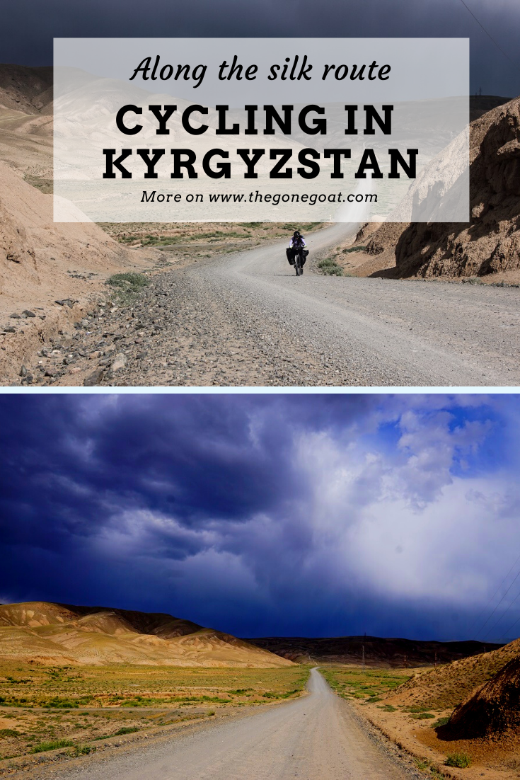 Rugged mountains, fierce deserts and the romance of the Silk Road was enough to convince me many moons ago that I wanted to bicycle tour these vast and traverse lands in a forgotten territory of Asia. Here’s a trip report of what’s it like to go cycling in Central Asia, Kyrgyzstan along the silk route. #bicycletouring #adventure #centralasia #cycling #traveldestinations #travel #travelideas #asia #solotrip #solotraveldestinations