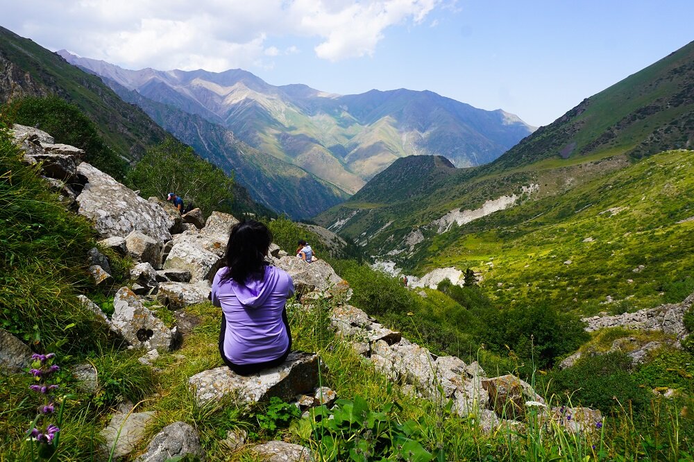 Taking in the views at the Ala Archa National Park