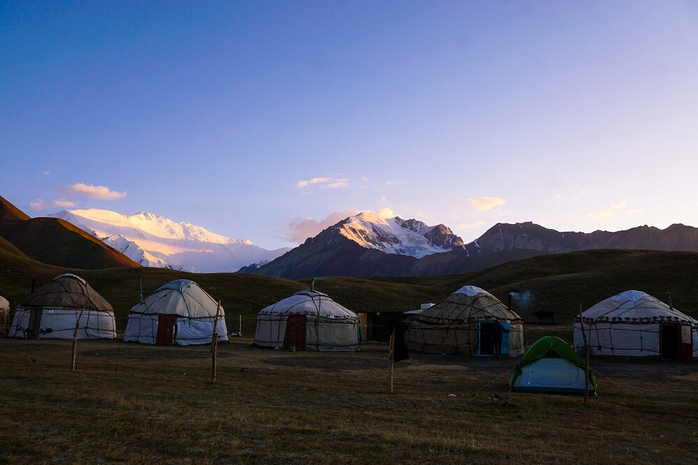 A common yurt stay during the summer seasons in Central Asia.