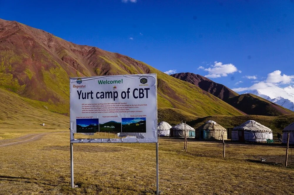 The best views of Tulpar Lake can be seen from the CBT Yurt Camp on our way to Lenin Peak Base Camp.