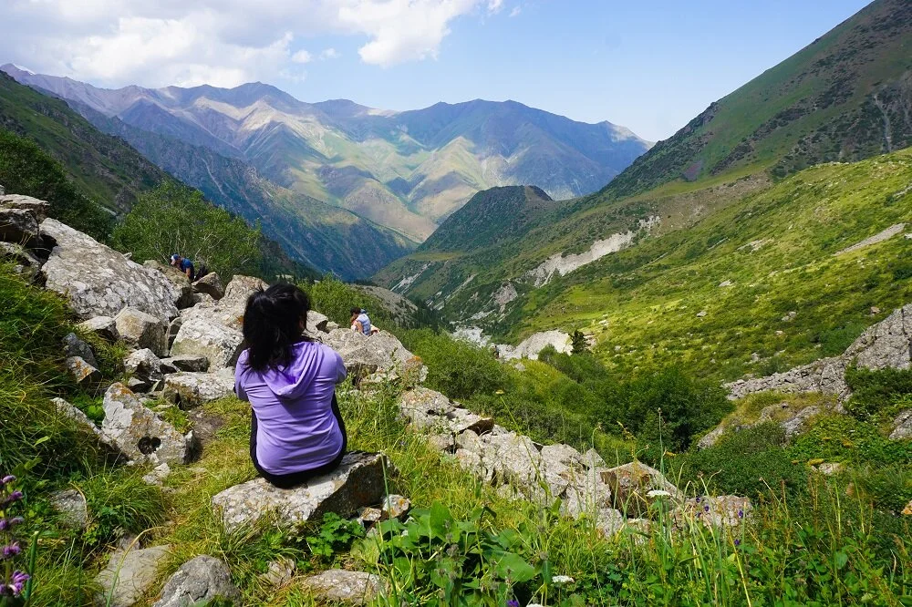 gorgeous mountains in ala archa national park on the way to aksay waterfall