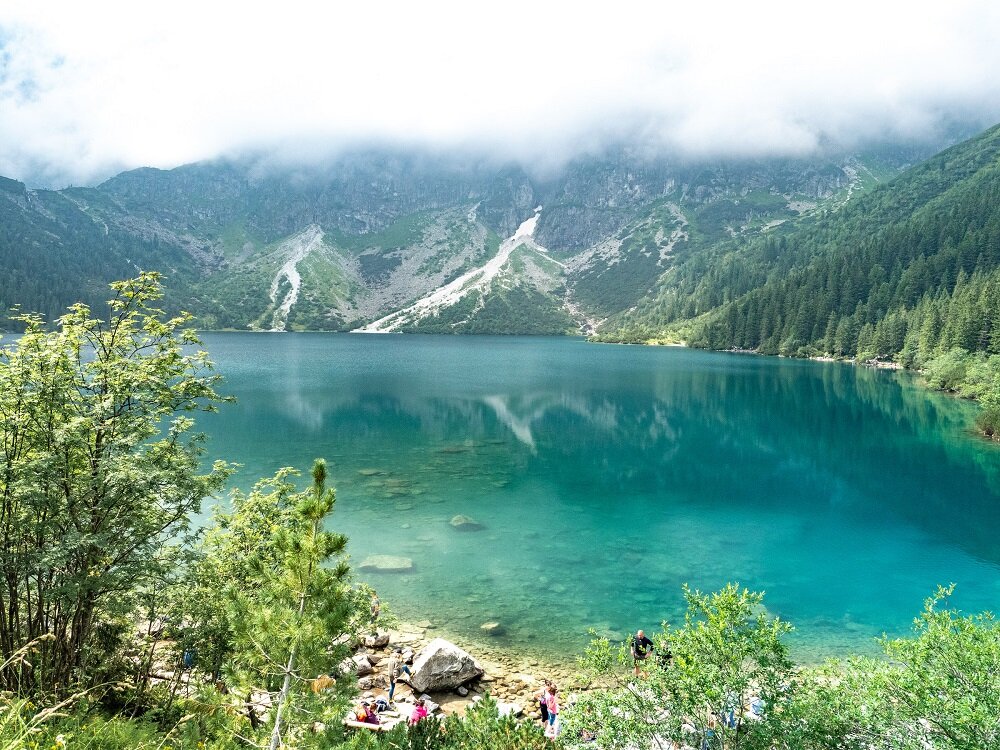 One of the most accessible hikes is the path to Morskie Oko in Poland.