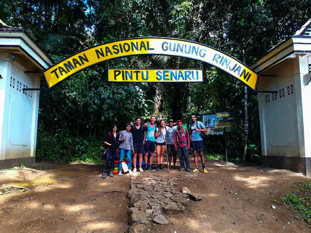 our ending point after trekking mount rinjani, at senaru