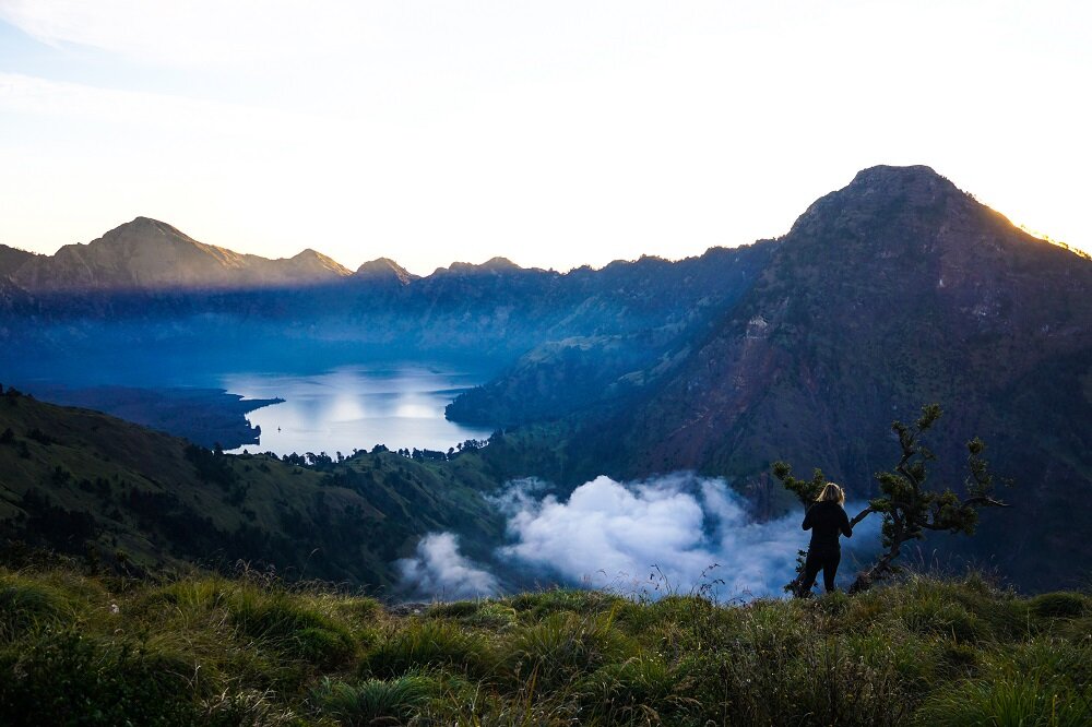 The best time to trek mount rinjani is in aprilto December.