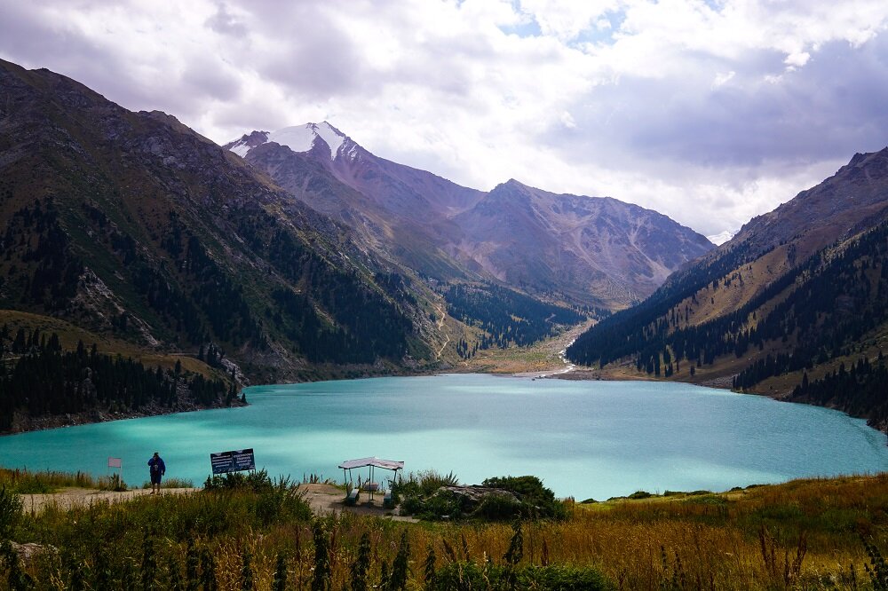 A view of the big almaty lake in kazakhstan