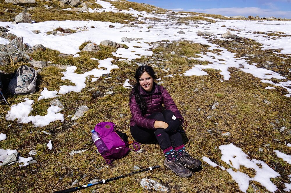 clearly exhausted from all that scrambling up big almaty peak.