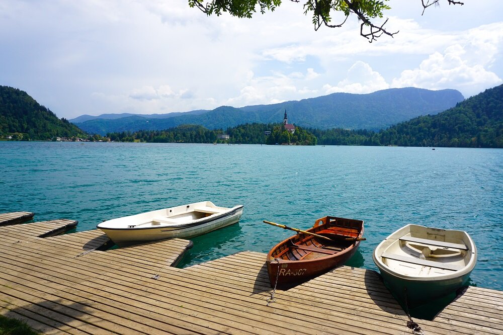 Taking a boat ride to lake bled