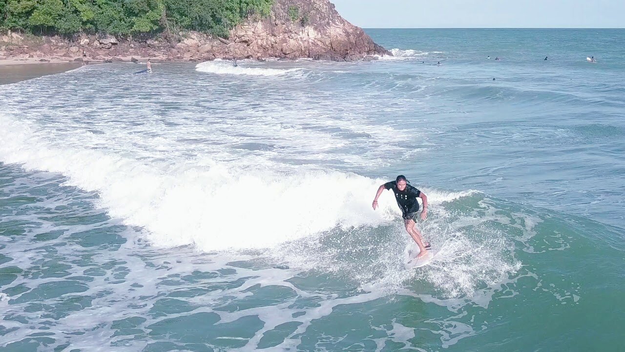 Surfing in cherating. Pic: Budget works production