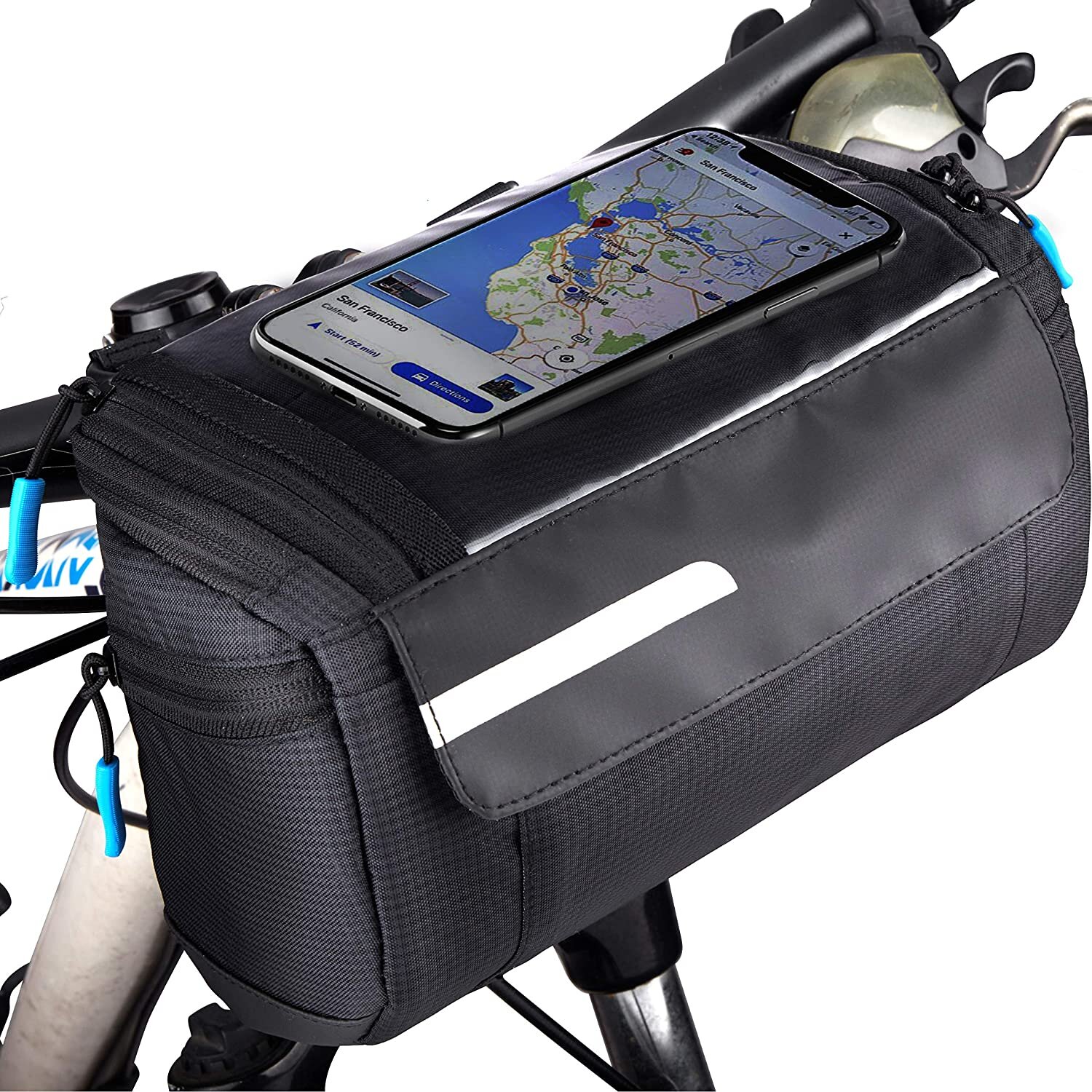 Transparent Bag Touch Screen Large Capacity Waterproof Road and Outdoor Mountain Bike Mobile Phone Holder BalaBOPEN Handlebar Bags for Bicycles Bicycle Handlebar Basket 