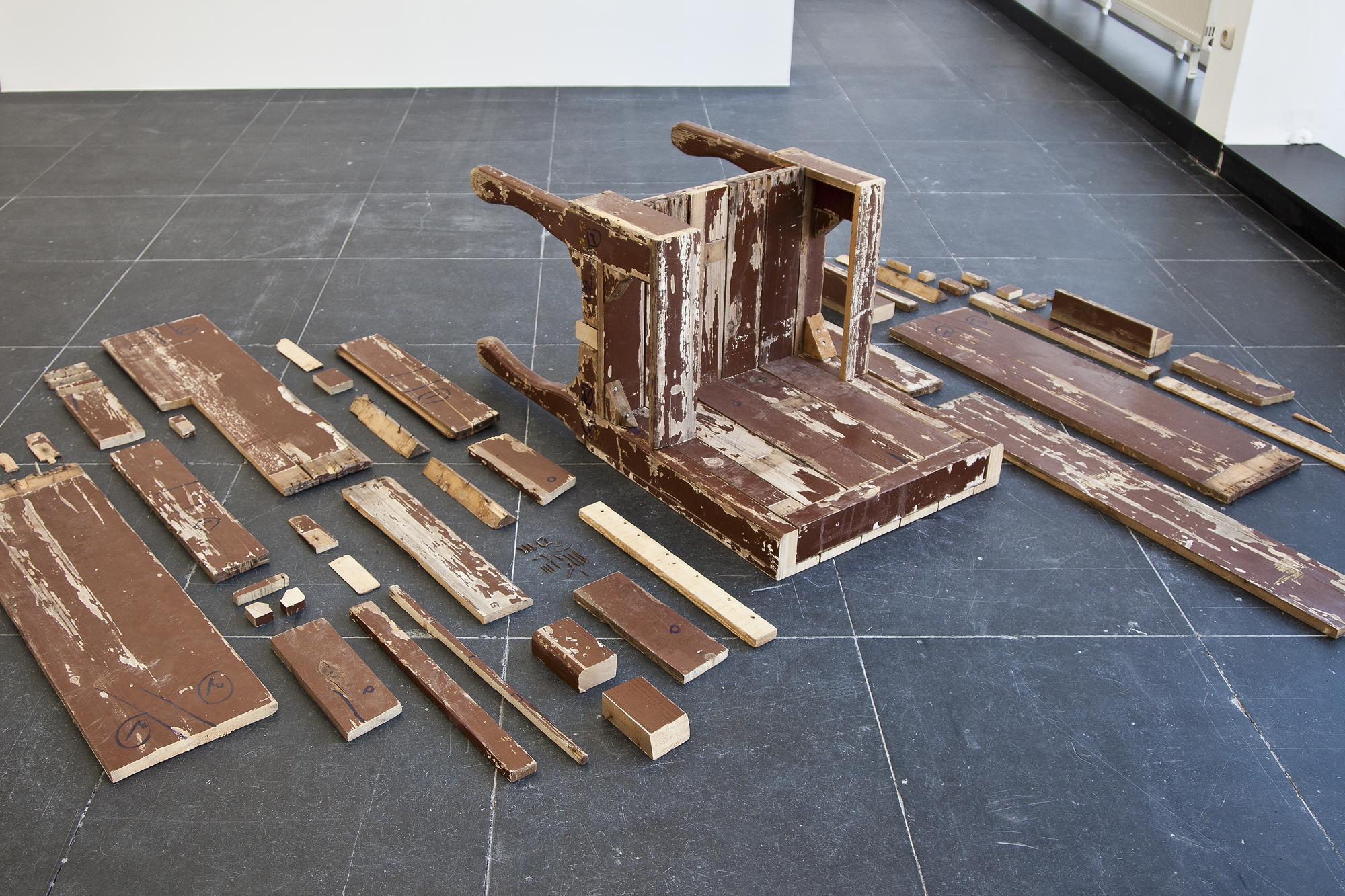  Khaled Barakeh  Regarding the Pain of Others &nbsp;(2013) Wood, dimensions variable Courtesy the artist    