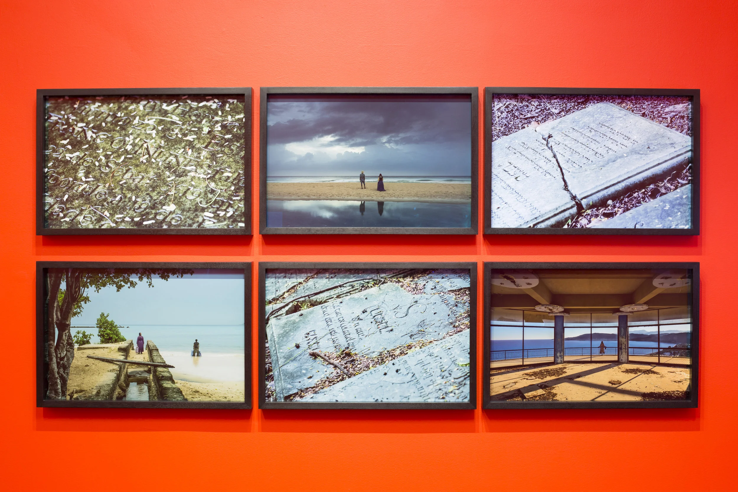 John Akomfrah, The Utopian Palimpsest (2016). 6 x C-type prints mounted on dibond 43.2 x 63.5 cm each frame. © Smoking Dogs Films; Courtesy Lisson Gallery. Photography Mads Holm