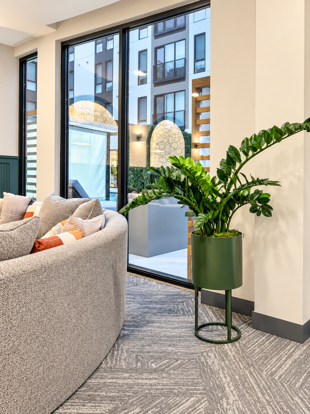 Modern Lounge with Lush ZZ Plant.png