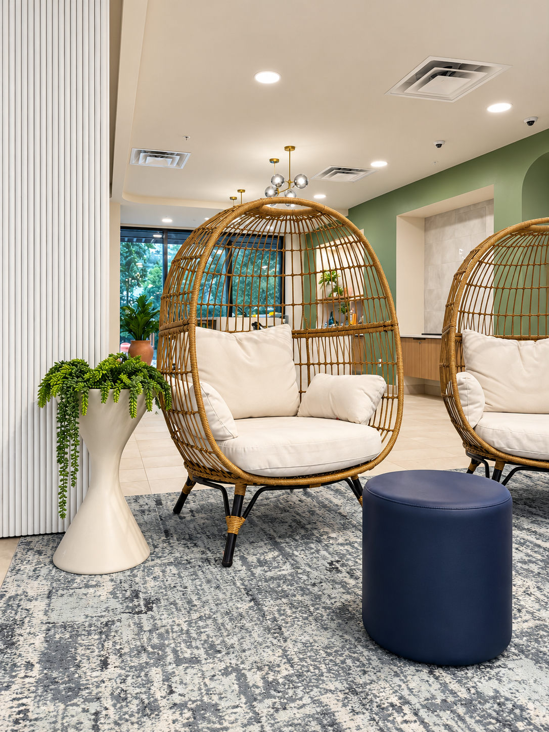 Modern Rattan Lounge with Lush Greenery.png
