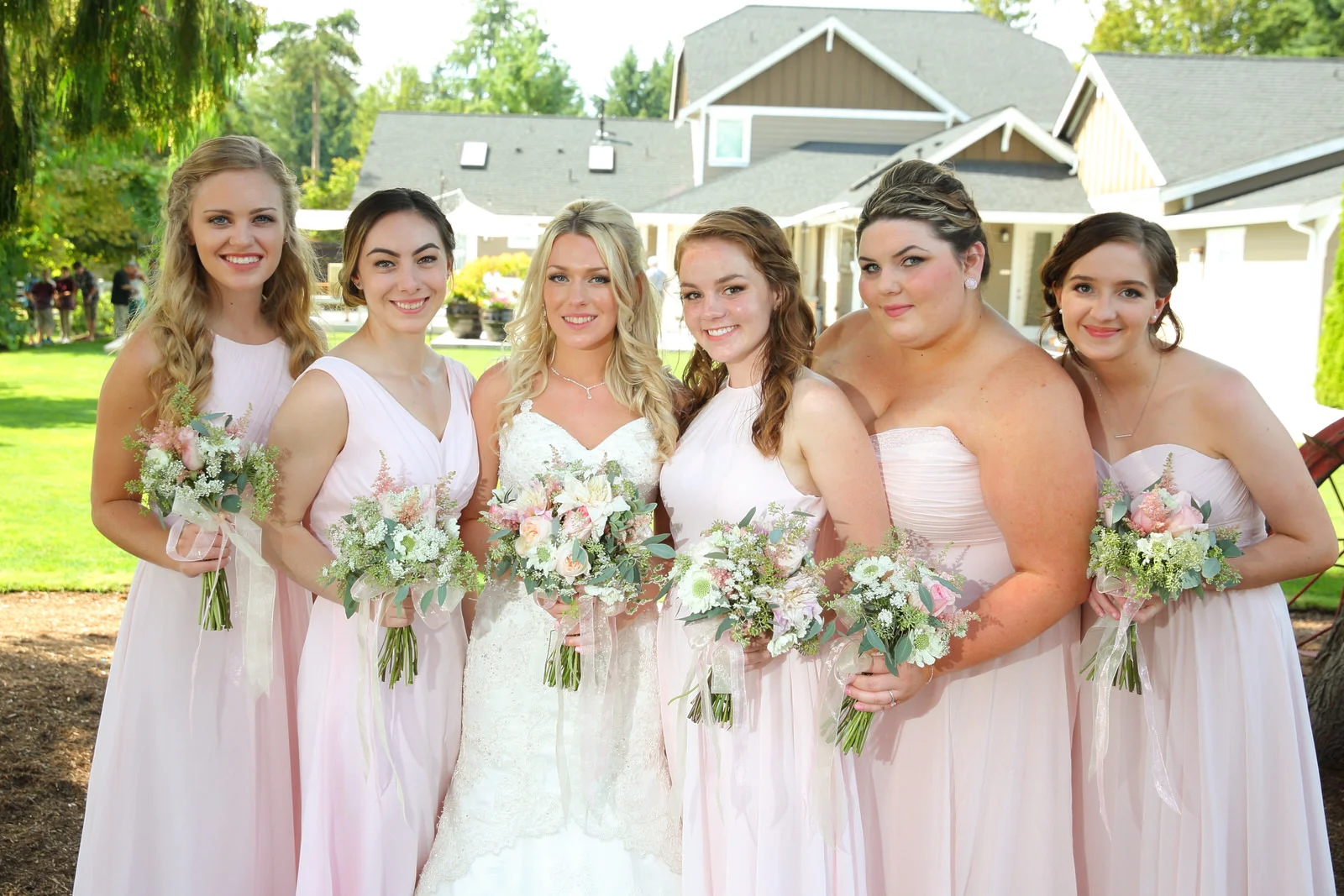 Bride and Groom at Filigree Farms in Buckley Washington
