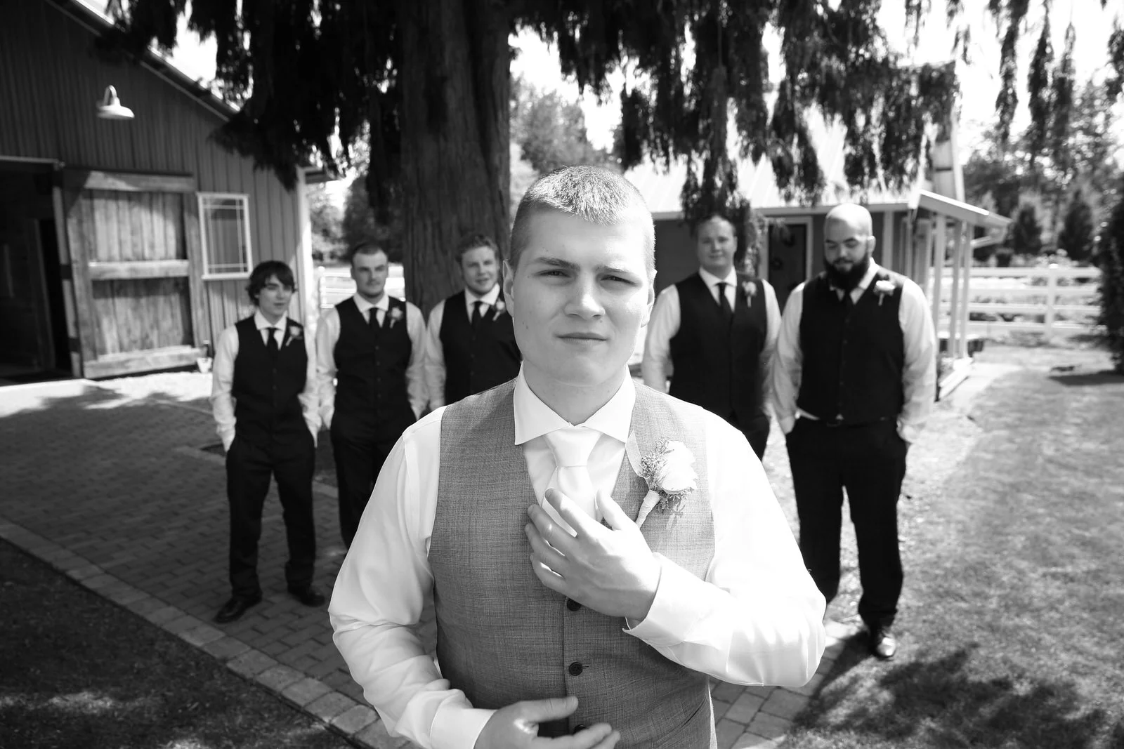 Bride and Groom at Filigree Farms in Buckley Washington