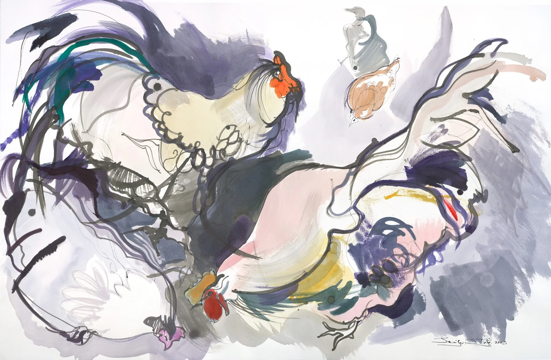 Big Cockerels 53 x 72 cm £395