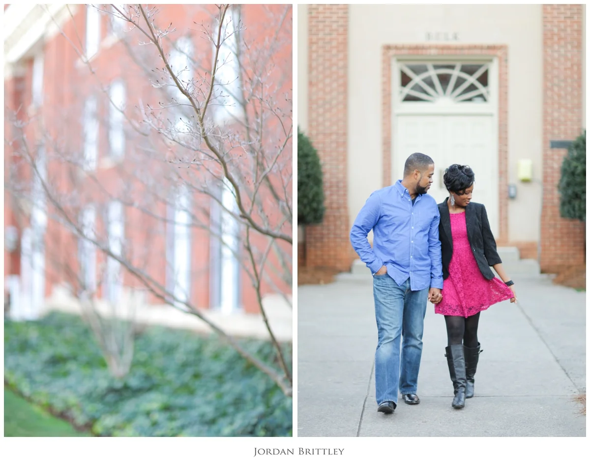 Charlotte NC Queens University Engagement - Jon + Tanya by Jordan Brittley