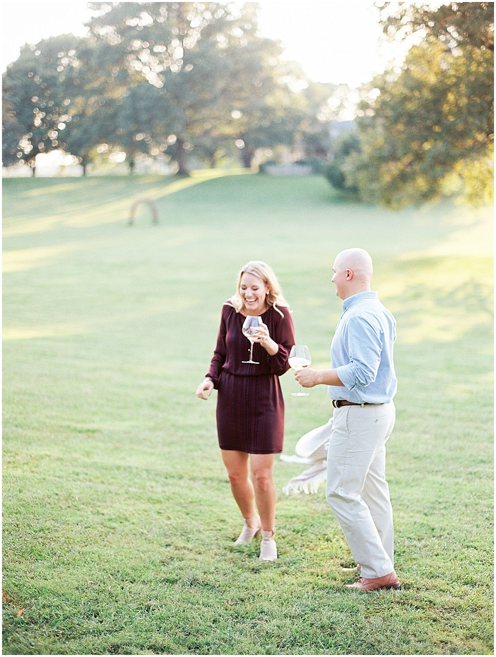 Joyful couple in St Louis - Engagement Session