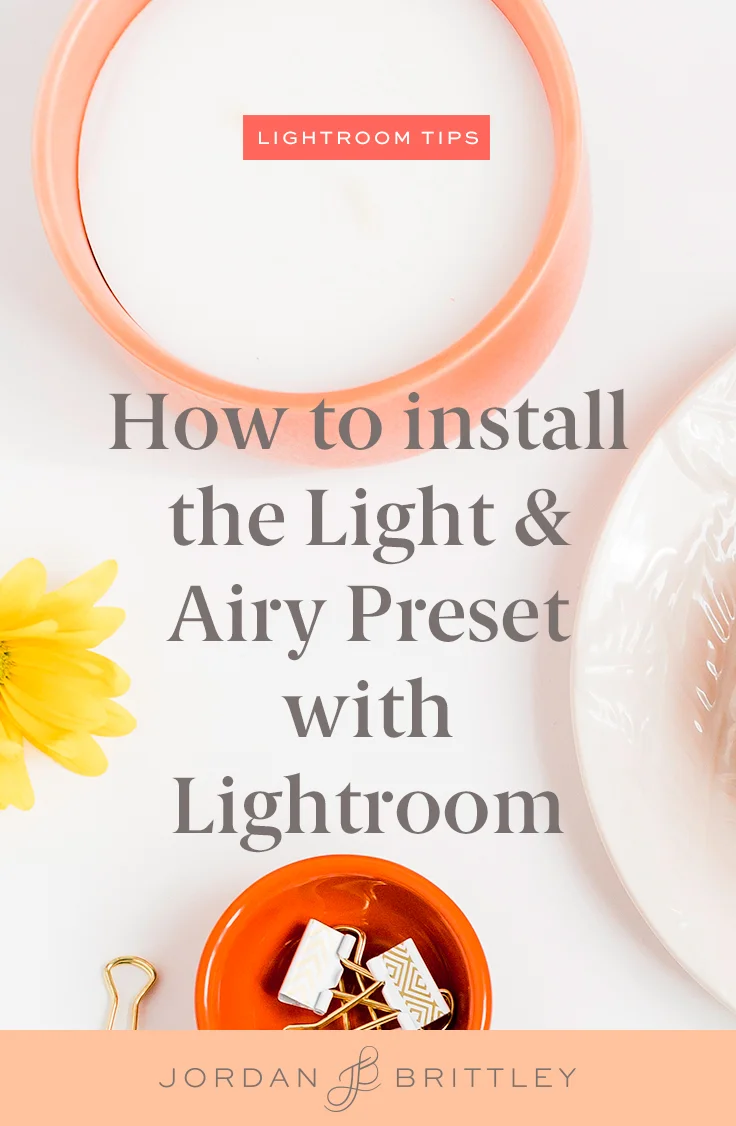 Install the free light and airy preset