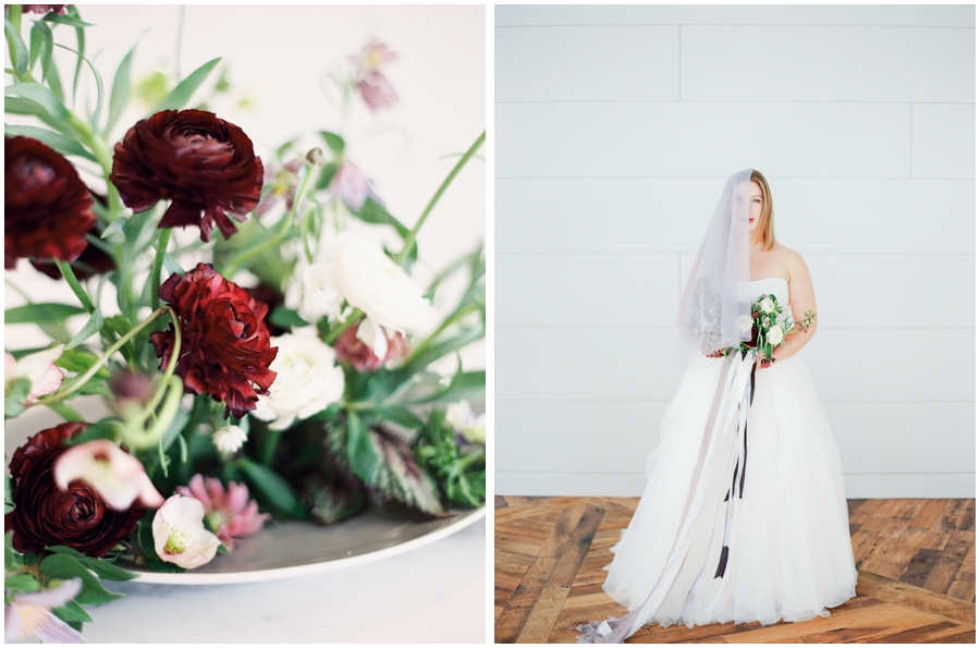 styled wedding shoot in maine