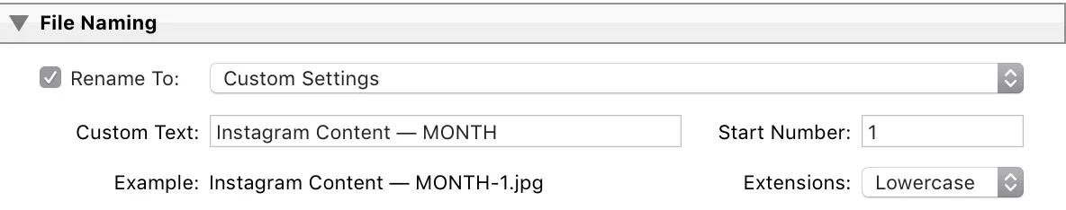 2 Lightroom to Instagram export settings — file naming.jpg