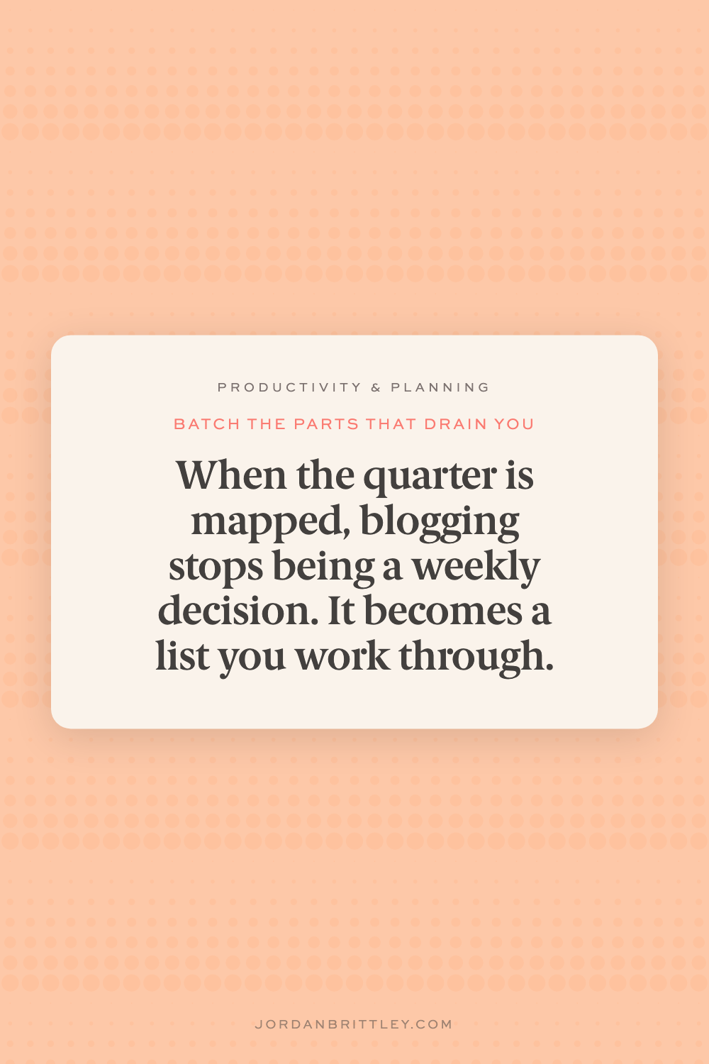 Quote graphic about feeling behind on blogging