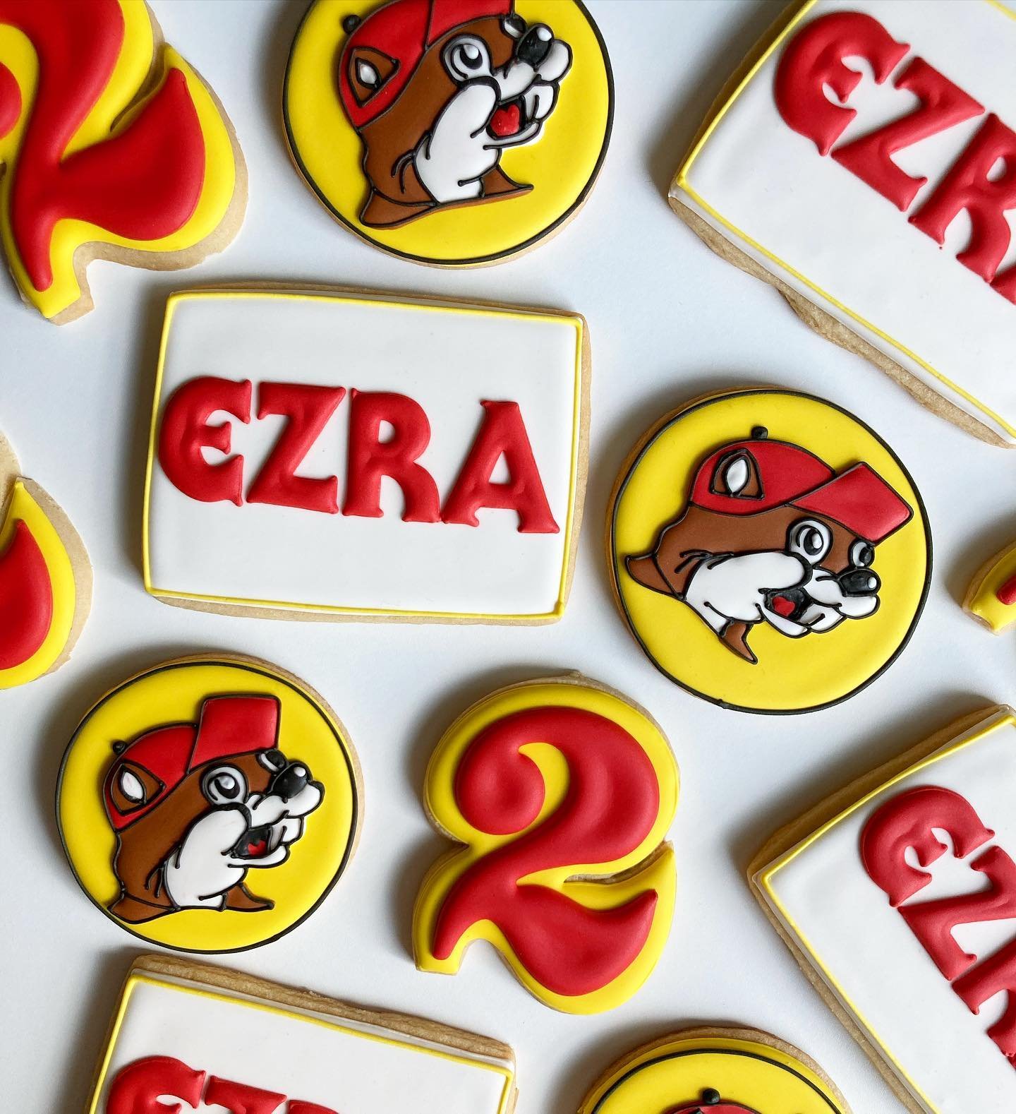 little ezra has inspired me to have a @bucees themed birthday party and now november can&rsquo;t get here fast enough ❤️💛 🦫