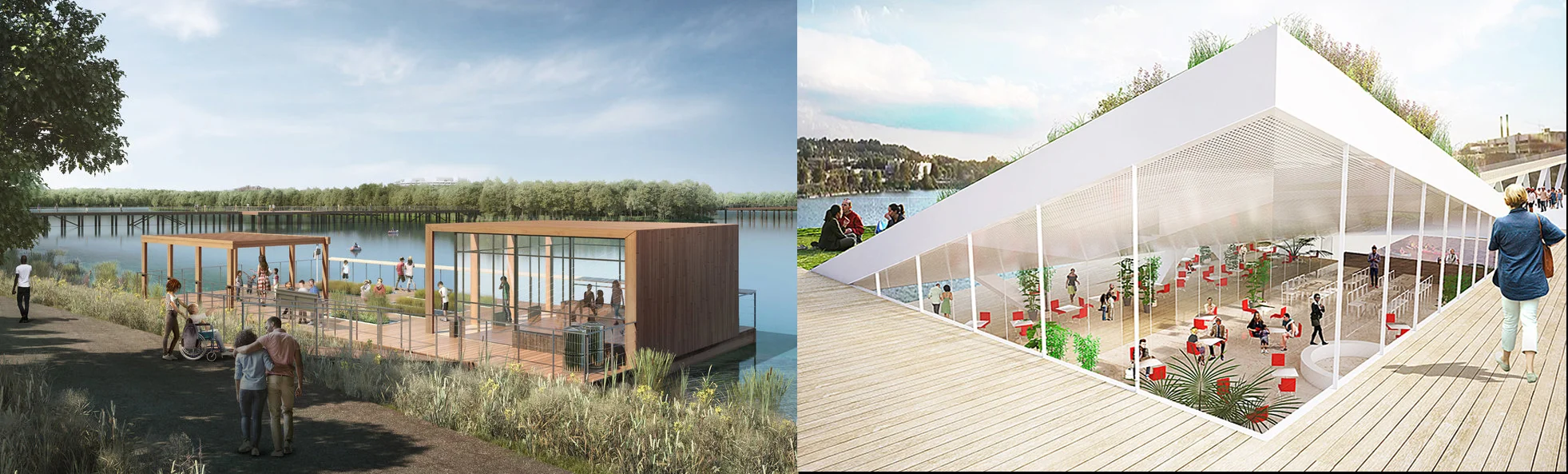 Both the 11th Street Bridge Park and the Kingman Island plans include an environmental education center (right and left, respectively). There is already an existing center in Anacostia Park. How will they be different? How will they relate to each other?