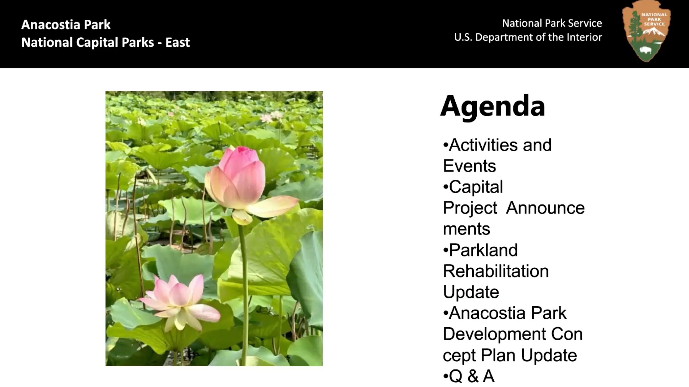 APACC General Meeting with Supt. Tara Morrison, National Capital Parks East