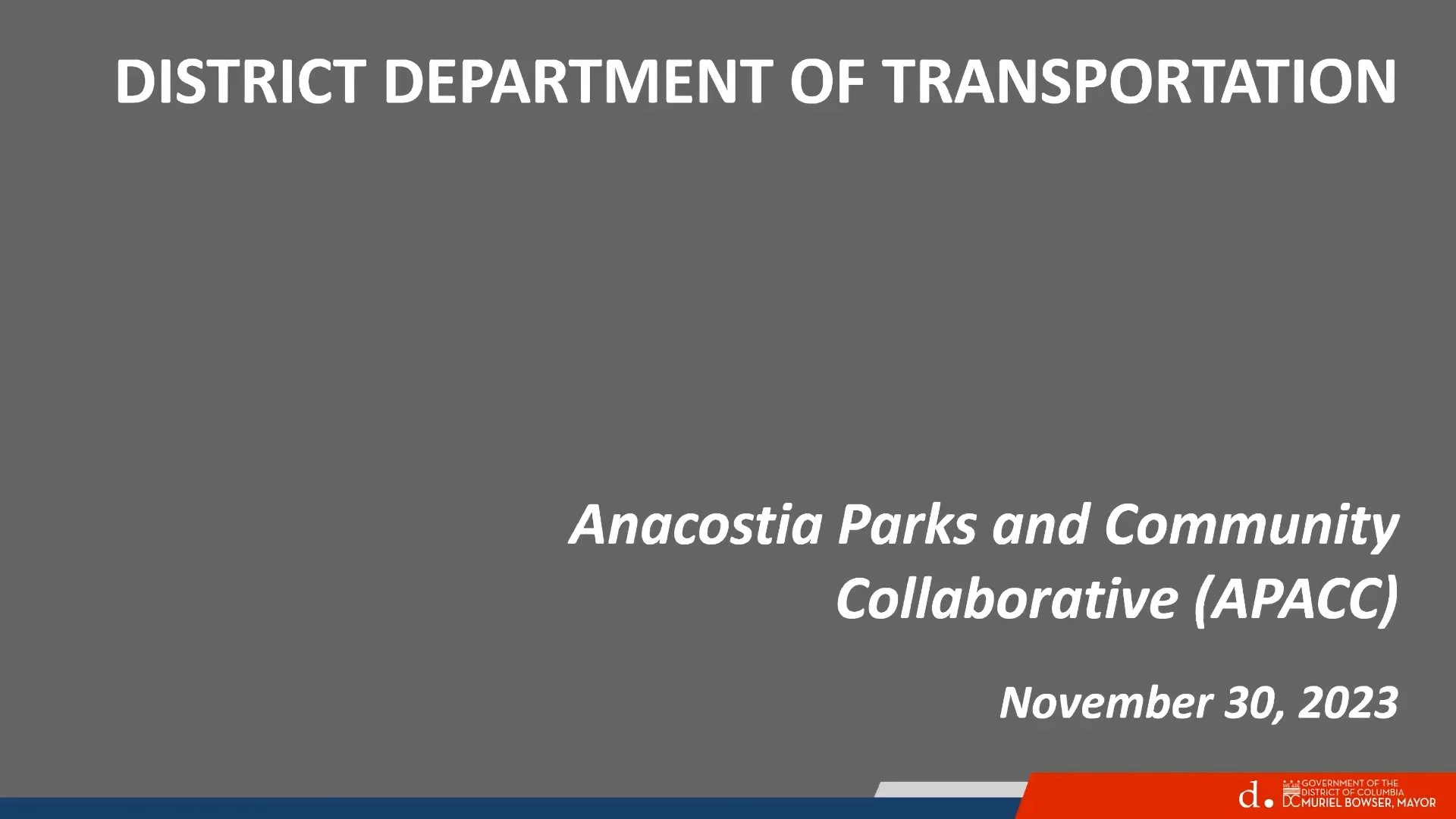 Listening Session with DDOT Director Sharon Kershbaum