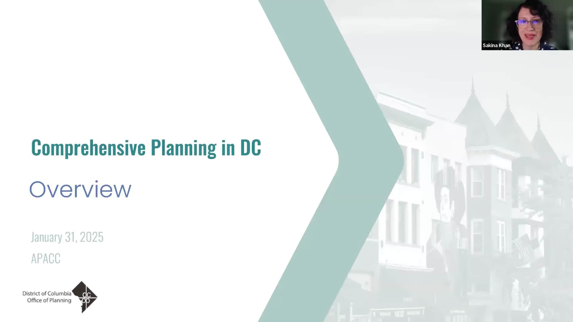APACC General Meeting with Deputy Director of OP Sakina Khan | Comprehensive Plan