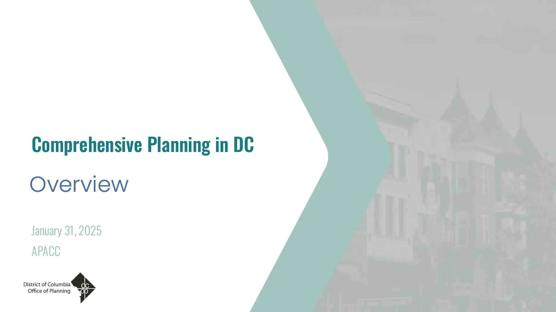 APACC Comprehensive Planning in D.C.