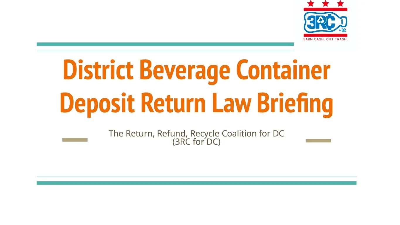 District Beverage Container Deposit Return Law Briefing