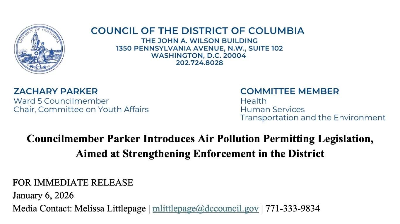 Councilmember Parker Introduces Air Pollution Permitting Legislation